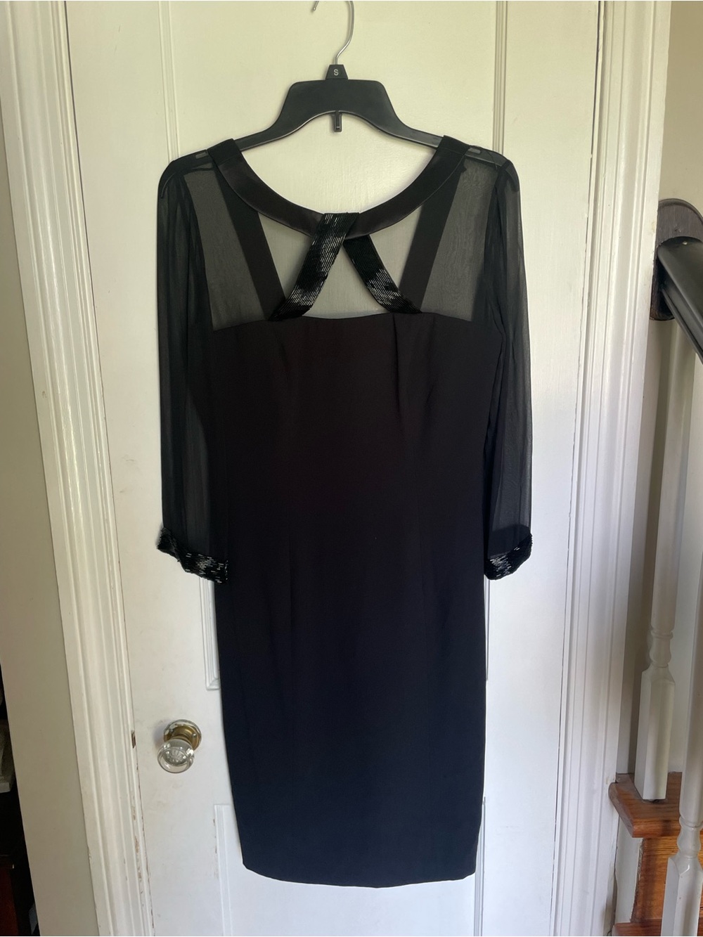 Badgley Mischka Black Crepe Cocktail Dress women’s Size 4